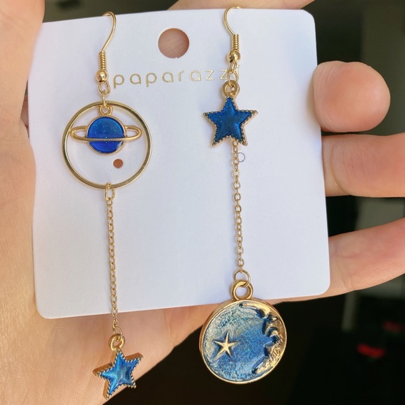 Moon Star Planet Earrings - Picture 2 of 5